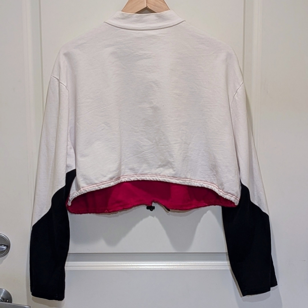 GUC SHEIN 3X Red Black and White Cotton Crop Top Co-ord Set Track Suit - Picture 4 of 7